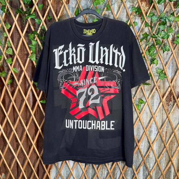 Vintage Y2K Ecko UNLTD MMA 2000s aop hip hop grunge t-shirt - Picture 1 of 4